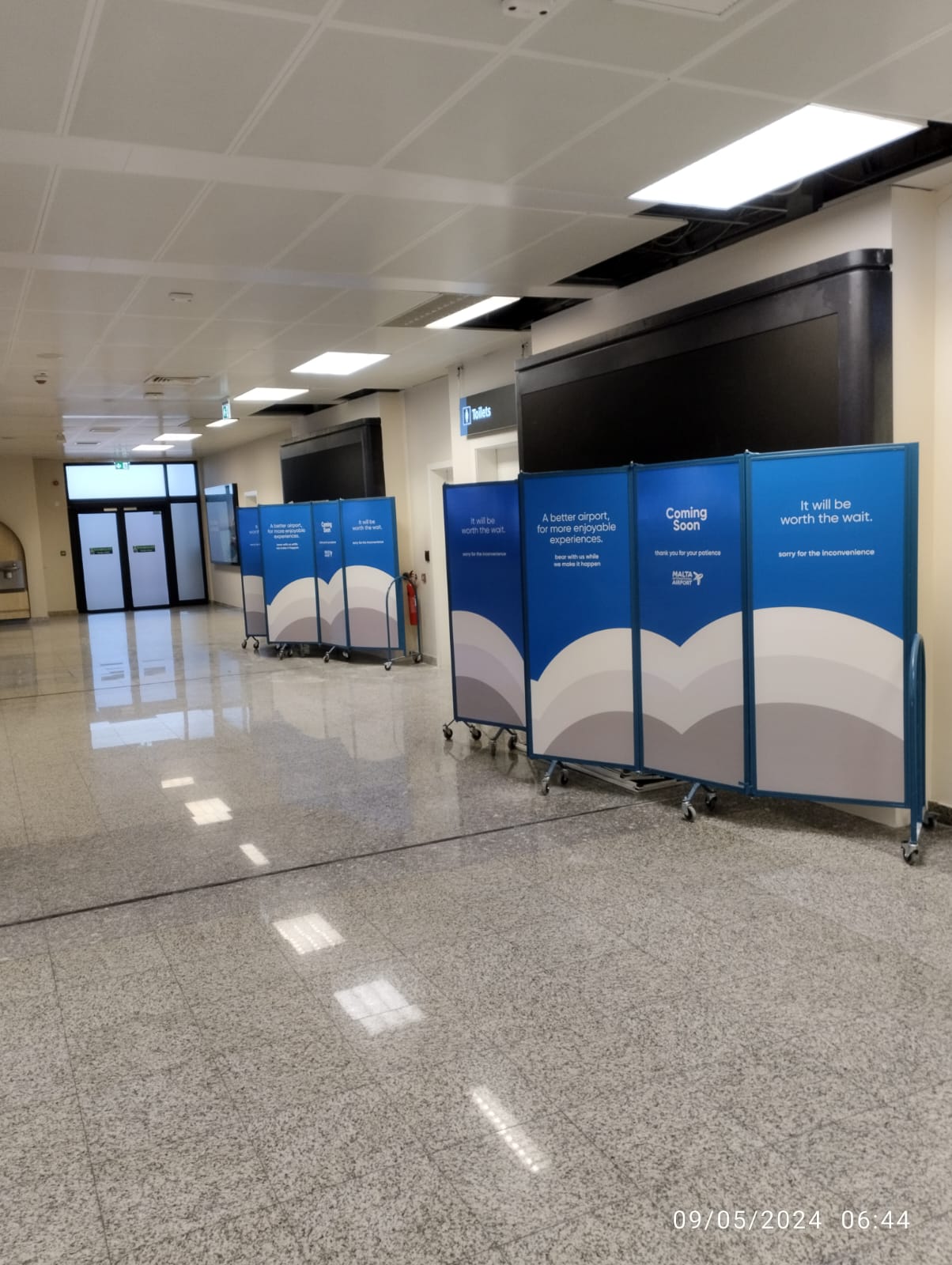 MIA Billboards — Finishes & Installation Works project in Malta International Airport, Malta: Airport / Commercial Display Infrastructure
